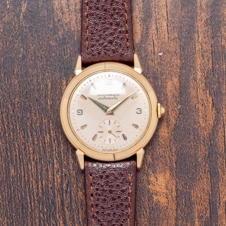 1950s Movado 18ct Gold "Calatrava" Bumper Automatic 32mm