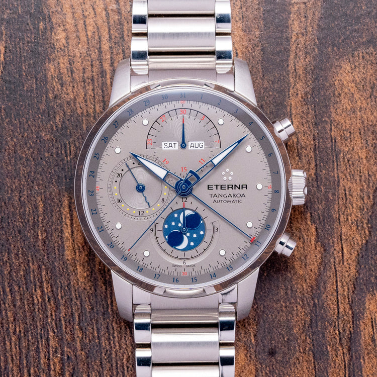 2014 Eterna Tangaroa Triple Calendar Moonphase Chrono 42mm