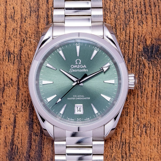 2023 Omega Aqua Terra Shades 38mm Bay Green 220.10.38.20.10.002