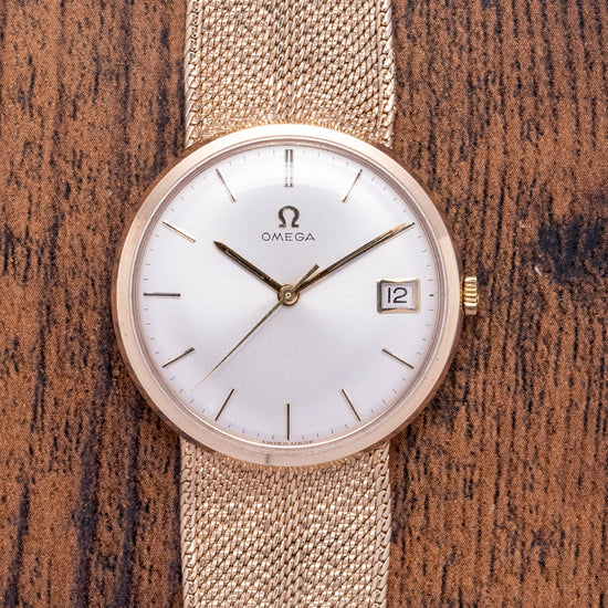 1968 Omega 9ct Gold on Omega Bracelet Box Papers