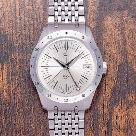 2024 Lorca Model No.1 GMT Silver Dial on Bracelet 36mm