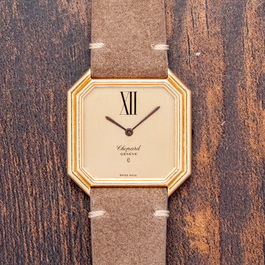 1980s Chopard Geneve 18ct Gold Stepped Case 31x32mm 2147