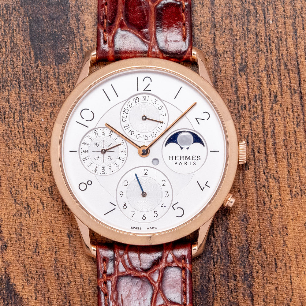 2016 Hermès Slim d'Hermès Quantieme Perpetuel Rose Gold CA3.870