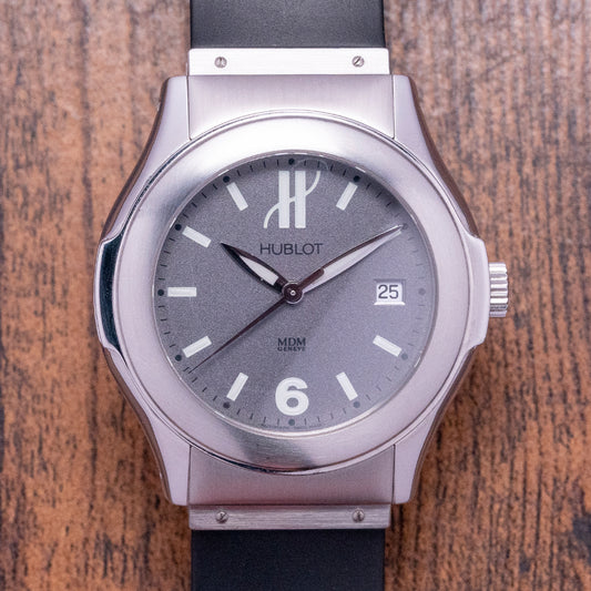 2000s Hublot Elegant MDM Automatic 41mm Grey Dial 1910.1