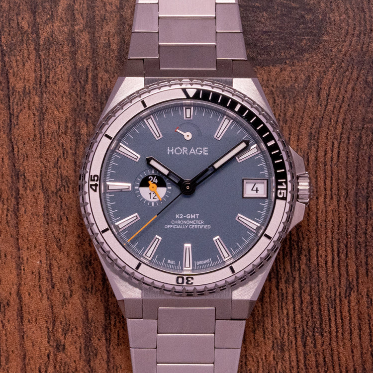 Unworn Horage Supersede Atoll Blue Platinum Micro-Rotor