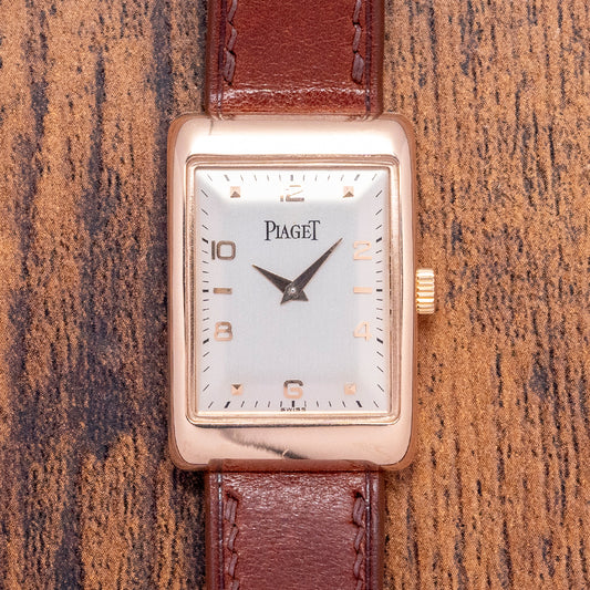 1990s Piaget Mécanique 18ct Pink Gold 'Tank' 24x35mm 9952