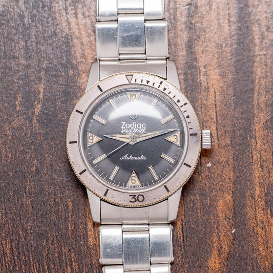 1950s Zodiac Sea Wolf Automatic 35mm on Bracelet 702-916
