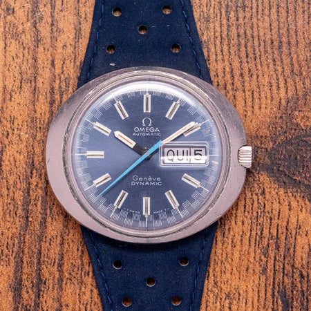 1969 Omega Dynamic Day Date Automatic Blue Racing 166.079