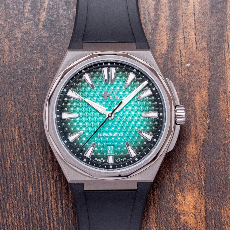 2025 Christopher Ward Twelve Ti Aurora Green 40mm on Rubber