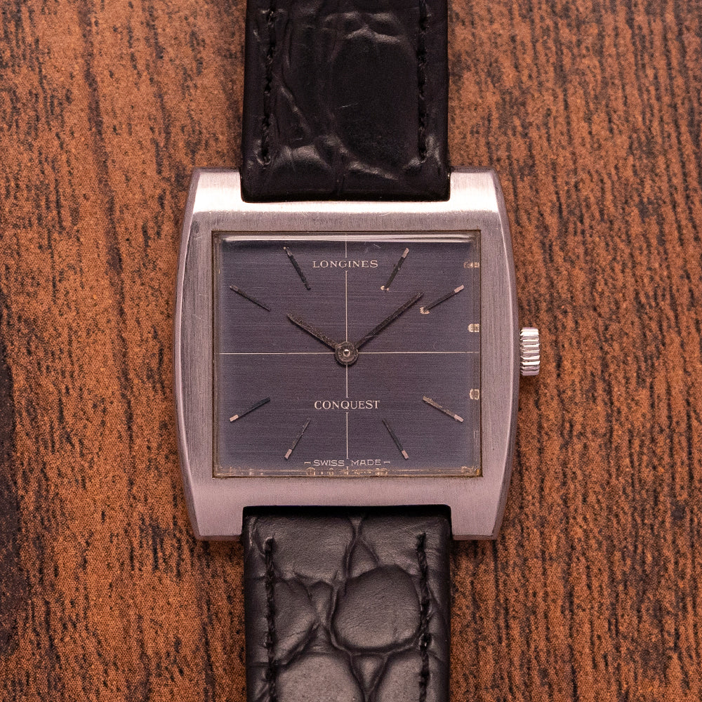 1975 Longines Conquest Square Case Crosshair Dial Cal. L847.3