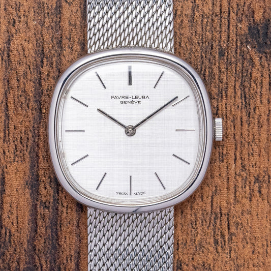1960s Favre-Leuba Geneve Manual "Ellipse" on Bracelet