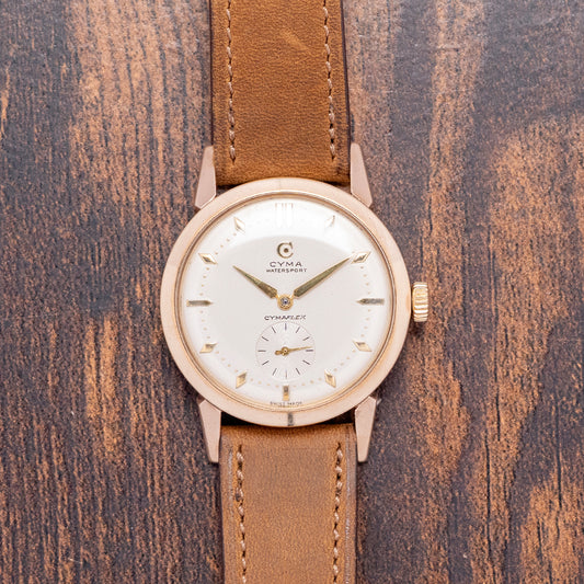 1954 CYMA 'Watersport - Cymaflex' 9ct Gold Cal. R458 32.5mm