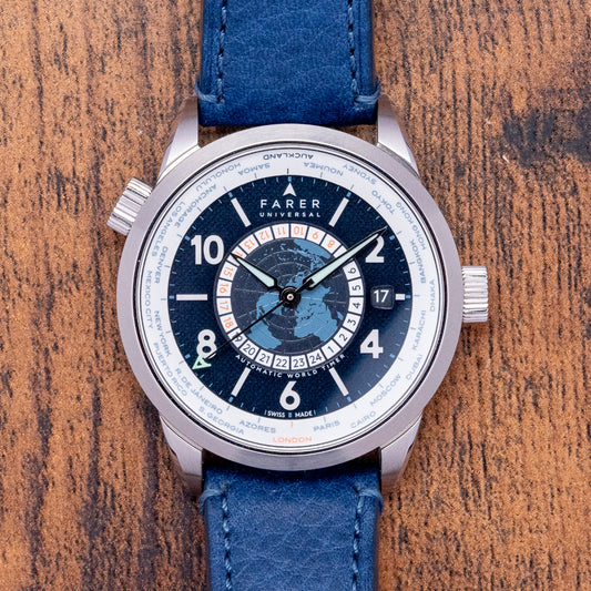 2022 Farer Roché World Timer Blue Automatic 39mm