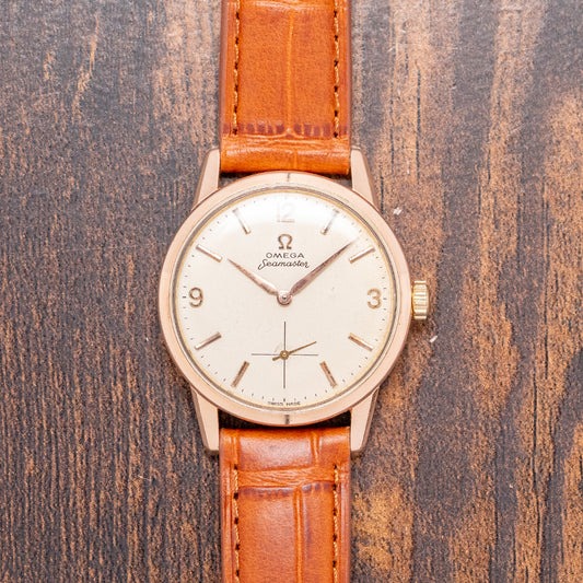 1960 Omega Seamaster Manual Rose Gold Plated 35mm 14389-2
