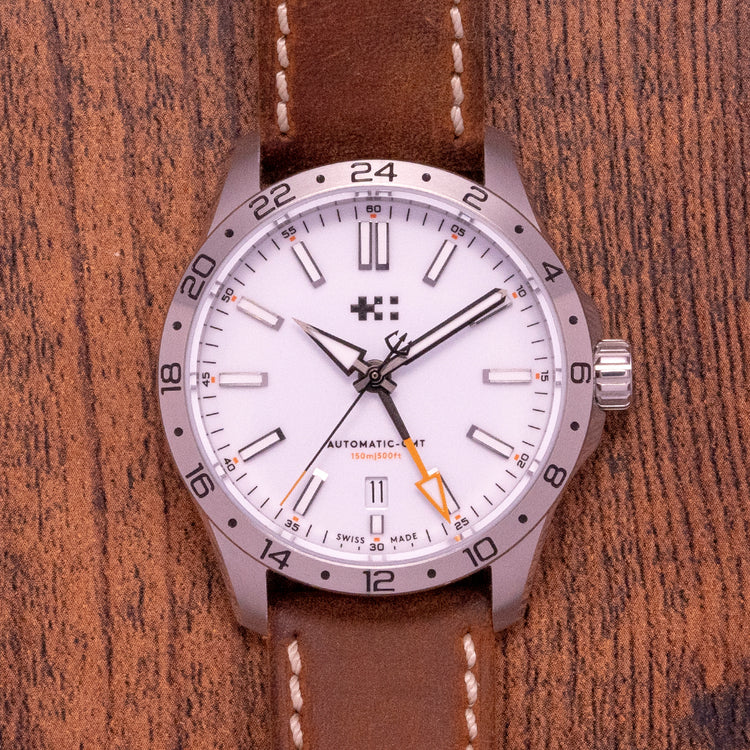 2022 Christopher Ward C63 Sealander GMT White on Strap