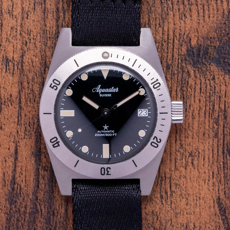 2023 Aquastar Model 60 Re-Edition 37mm Black Dial