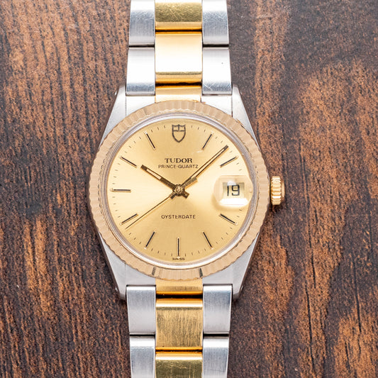 1980s Tudor Prince-Quartz Oysterdate 34mm 91513
