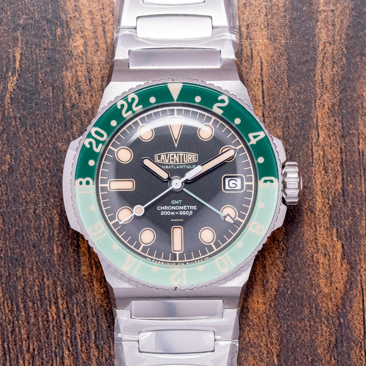 2025 Laventure Transatlantique II GMT Steel / Black 39mm