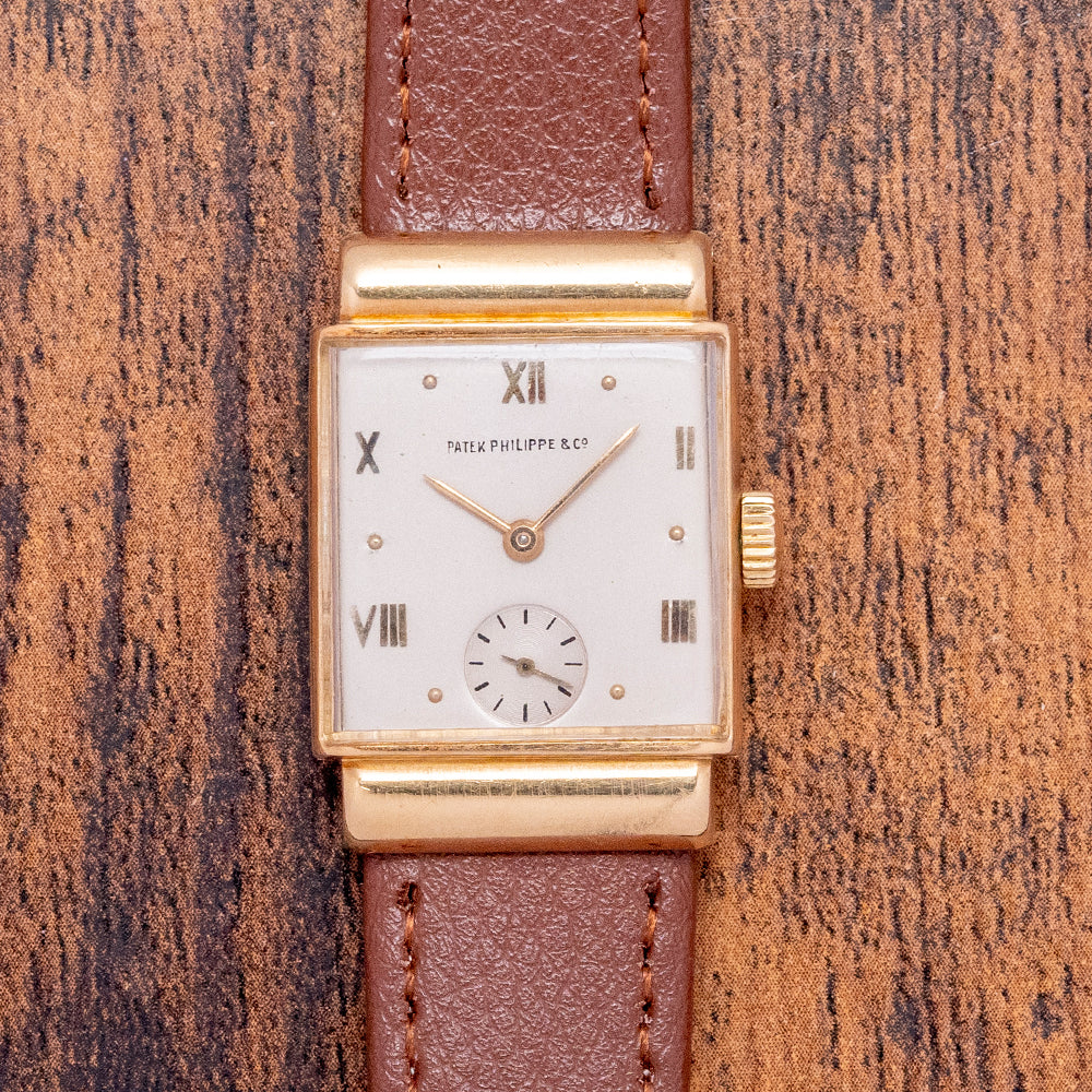 1940 Patek Philippe 18ct Gold Hooded Lugs Cal. 9"90 1483