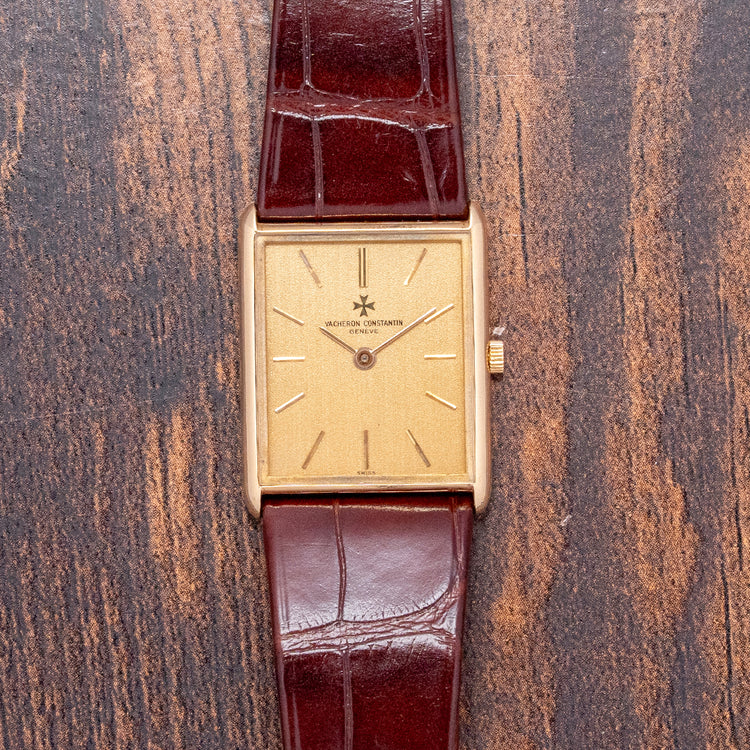 1970s Vacheron Constantin 'Tank' 18ct Gold 33201 23x28mm