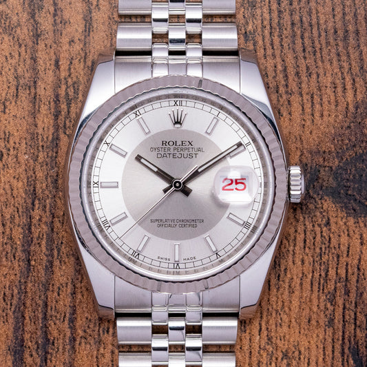 2009 Rolex Datejust 36mm Silver Dial Jubilee 116234