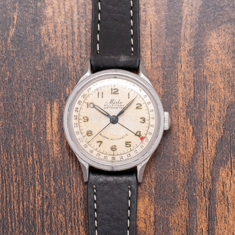 1940s Mido Multifort Datometer Super-Automatic Bumber 33.5mm