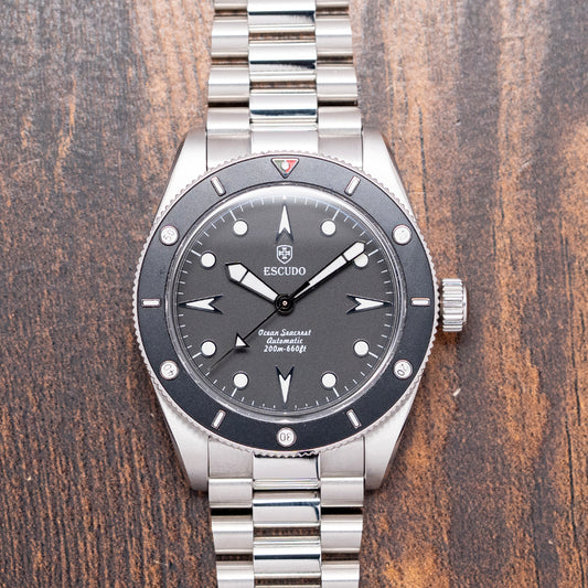 2025 Escudo Ocean Seacrest Preto Auto Black 39mm Diver