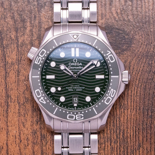 2023 Omega Seamaster 300M Green Bracelet 210.30.42.20.01.001
