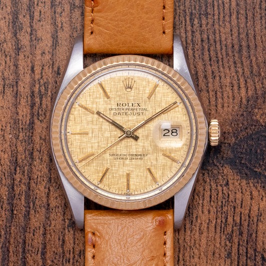 1985 Rolex Datejust 36mm Steel & Gold Linen Dial 16013
