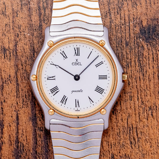 2000s Ebel Sport Wave Steel & Gold Ultra-Thin Quartz 34mm