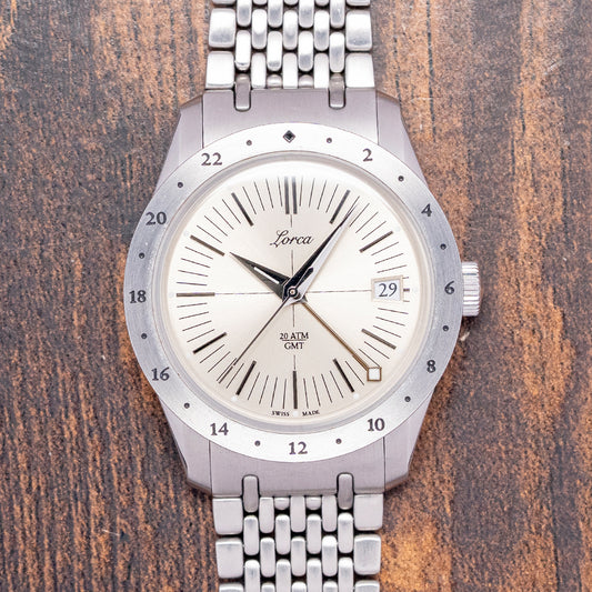 2024 Lorca Model No.1 GMT Silver Dial on Bracelet 36mm