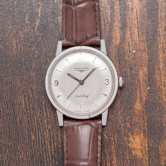 1967 Longines Sport Chief Manual 34mm Box & Papers 7272-4