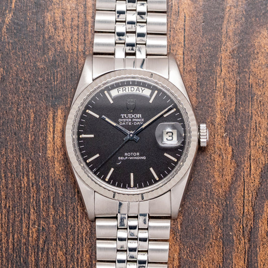 1989 Tudor Oyster Prince Date-Day 36mm Black on Bracelet