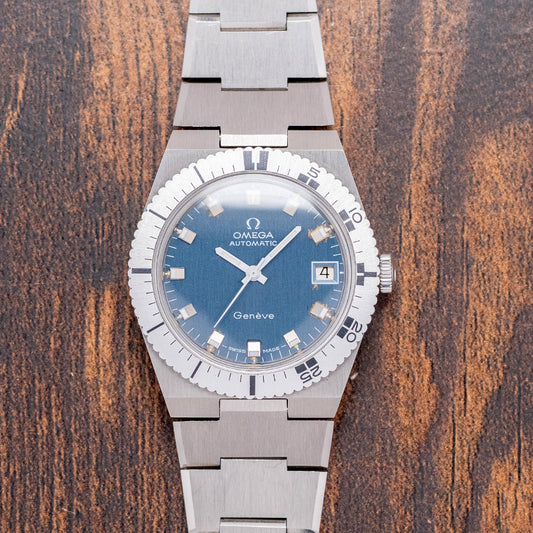 1973 Omega Geneve Automatic Blue Dial 35mm 166.0124