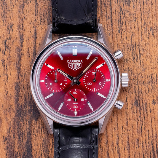 2022 TAG Heuer Carrera Chronograph Red Limited Ed 39mm