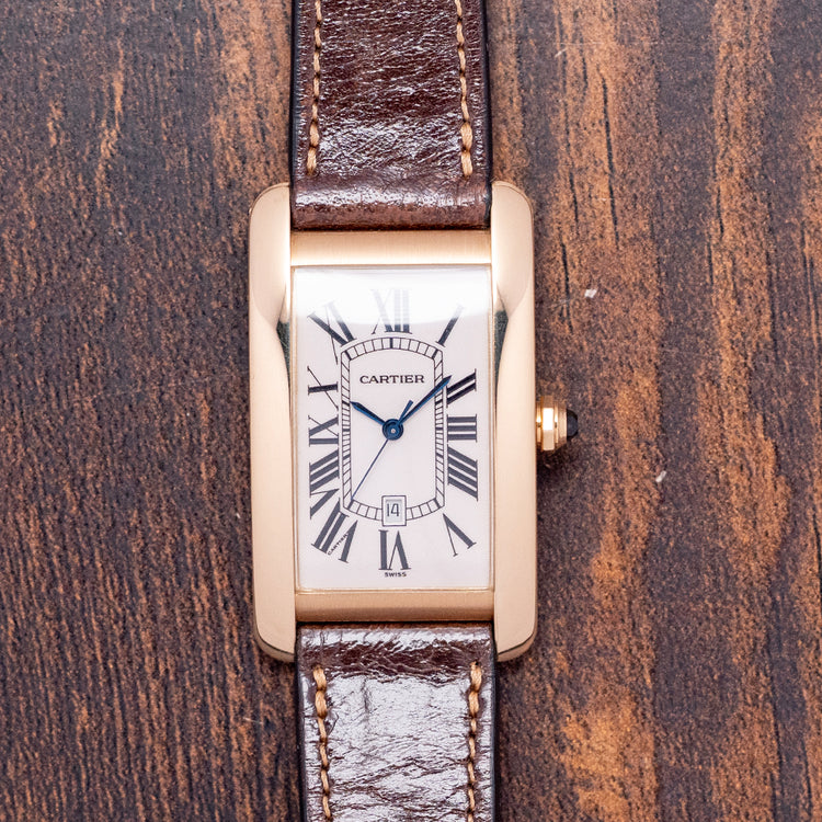 2000s Cartier Tank Americaine XL Yellow Gold Automatic W2603156