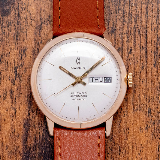 1975 Mappin 9ct Gold Day/Date Automatic ETA 2789 34mm