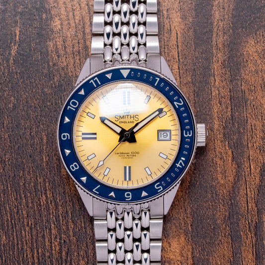 2021 Timefactors Smiths Caribbean 1000 YB Yellow 40mm