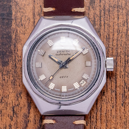 1970s Zenith Defy Automatic 2552 PC Date 37mm A3642