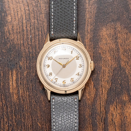 1950s Movado 14K Gold 'FB' Case 'Calatrava' Manual 261 31.5mm