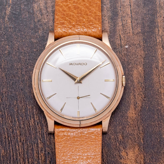 1958 Movado 'Calatrava' 9ct Gold Unpolished Case 34.5mm