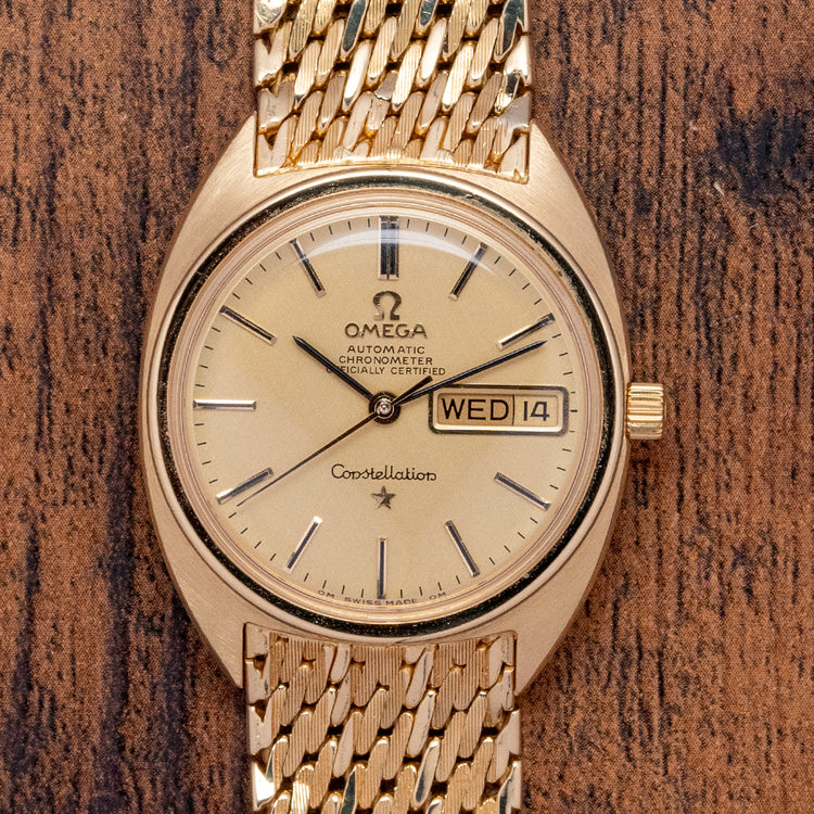 1969 Omega Constellation 18ct Gold on Bracelet C-Case 168.5455/6