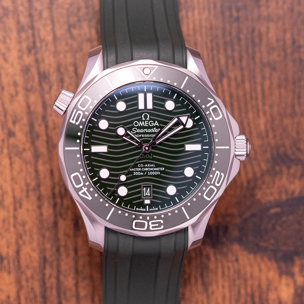 Omega seamaster 300m rubber strap price hot sale