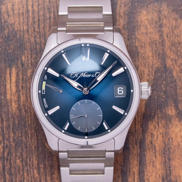 2017 H.Moser & Cie Pioneer Perpetual Calendar Midnight Blue 43mm 3800-1200