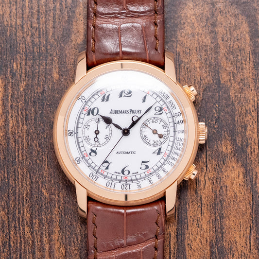 2014 Audemars Piguet Jules Audemars 18ct Rose Chrono 41mm 26100OR