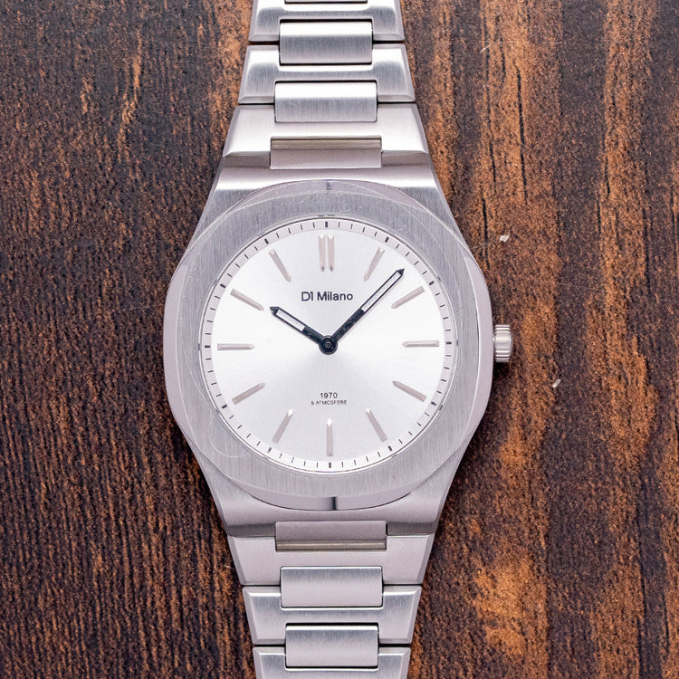2025 D1 Milano Ultra Thin 1970 Groovy Silver Quartz 39mm