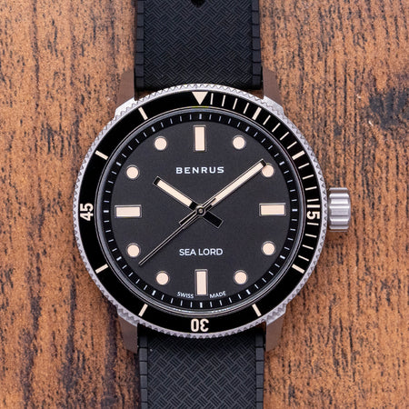 2023 Benrus Sea Lord Classic Diver Black Automatic 39mm