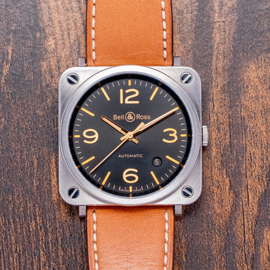 2018 Bell & Ross BR S-92 Golden Heritage BRS92-G-HE-ST 39mm