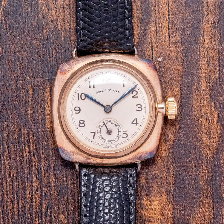 1934 Rolex Oyster 9ct Gold Cushion 31.5mm 678