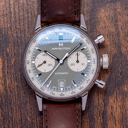 2021 Hamilton Classic Instra-Matic Auto Chrono Green 40mm